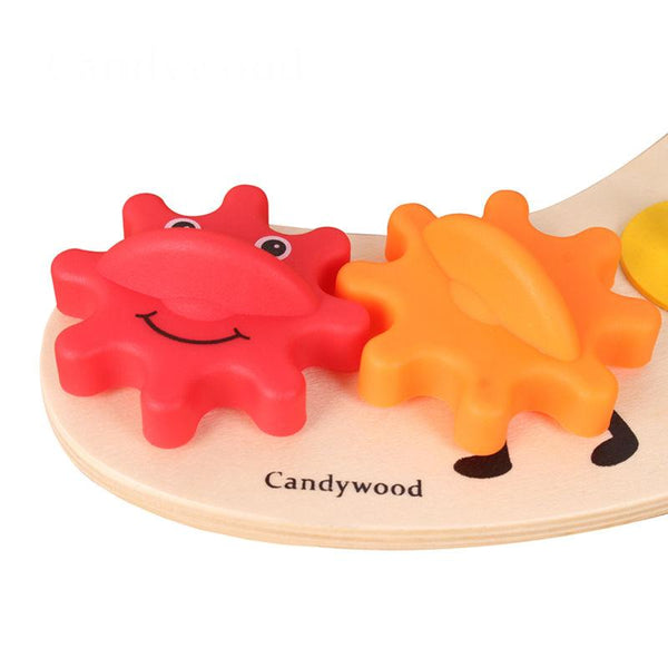 Colorful Gear Caterpillar Wooden Toys