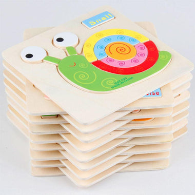 Kids Animals 3D Puzzle Wooden Toys Games