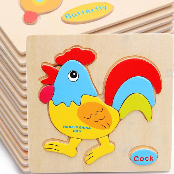 Kids Animals 3D Puzzle Wooden Toys Games