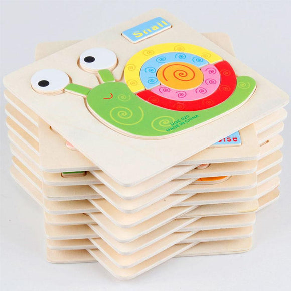 Kids Animals 3D Puzzle Wooden Toys Games