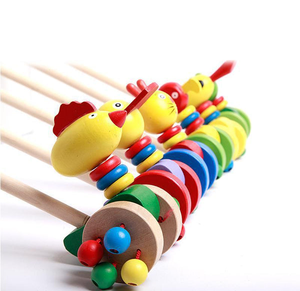 Wooden Hand Frog Push And Pull Animal