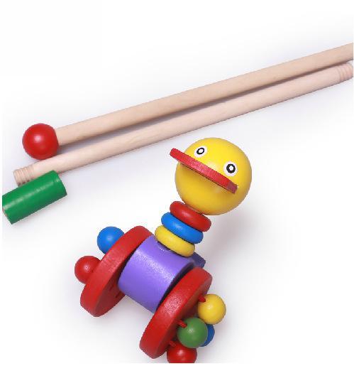 Wooden Hand Frog Push And Pull Animal