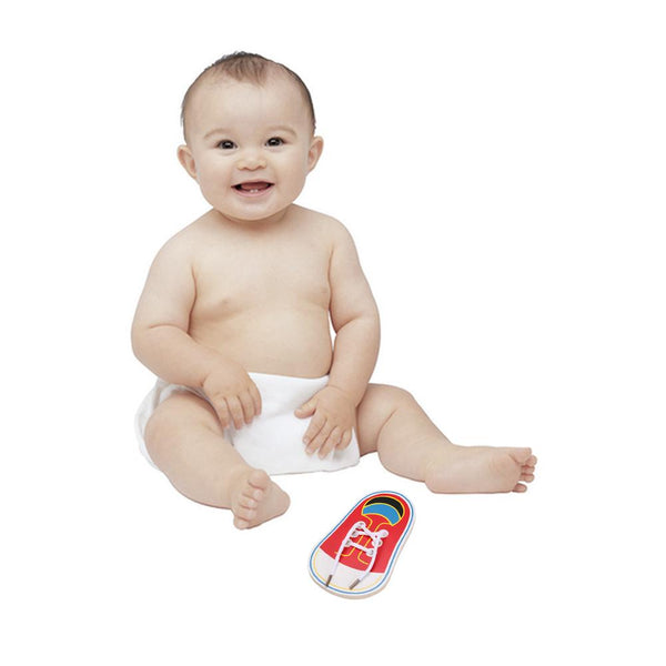 Clever Puzzle Jigsaw Borad Wooden Lacing Shoes Toddler