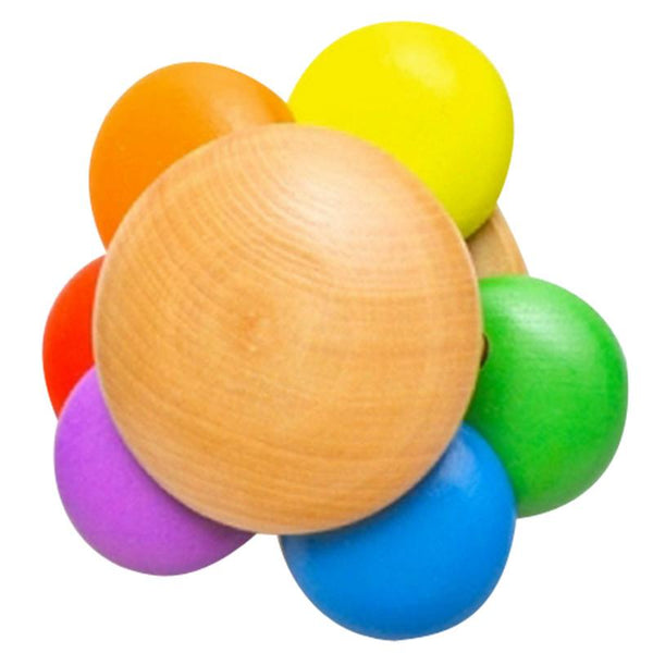 Wooden Bell Rattle Toy Baby