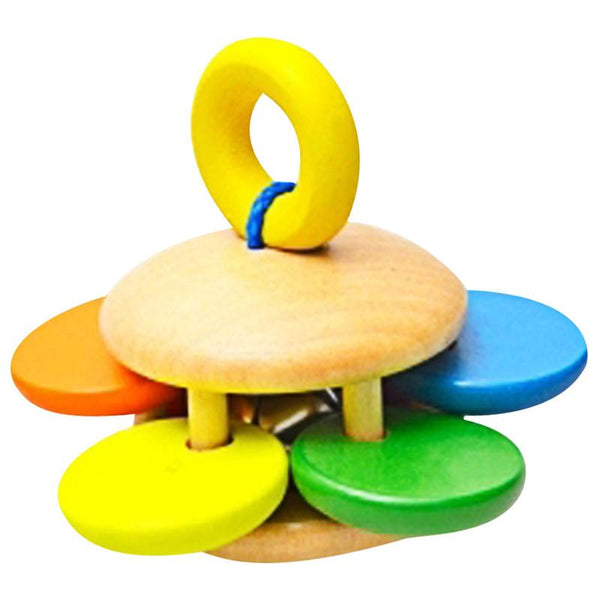 Wooden Bell Rattle Toy Baby